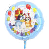 46cm (18") Round Happy Birthday Bluey & Bingo Character Foil Balloon - Kids Party Decorations