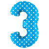 100cm (40") Blue Spotty Foil Number Balloon - Party Decorations (3)