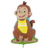 78cm (31") Sergio Monkey Shaped Character Foil Balloon - Kids Party Balloons