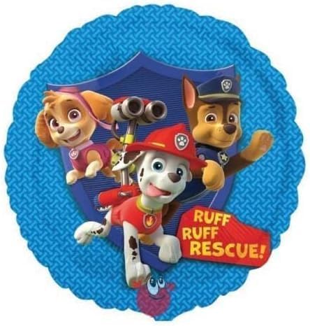 46cm (18") Round Paw Patrol Character Foil Balloon - Kids Party Decorations