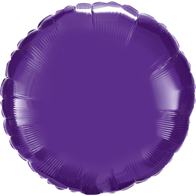 18" Quartz Purple Plain Round Foil Helium Balloon - Celebration & Party Decorations