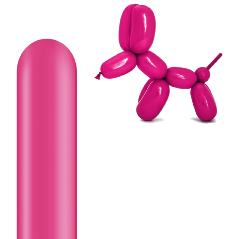 Pack of 100 - Long Magenta Modelling Latex Balloons - Twisting Animal Balloons - Party Decorations