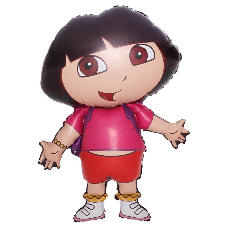 94cm (37") Dora The Explorer Shaped Character Foil Balloon - Kids Party Balloons