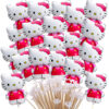 Pack Of 20 - 38cm (15") Hello Kitty Mini Balloons - Sticks And Cups Included - Birthday Party Decorations