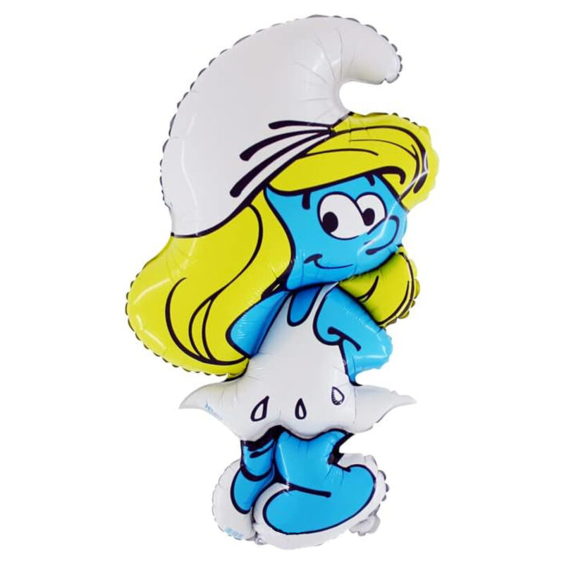 81cm (32") Smurfette Shaped Character Foil Balloon - Kids Party Balloons