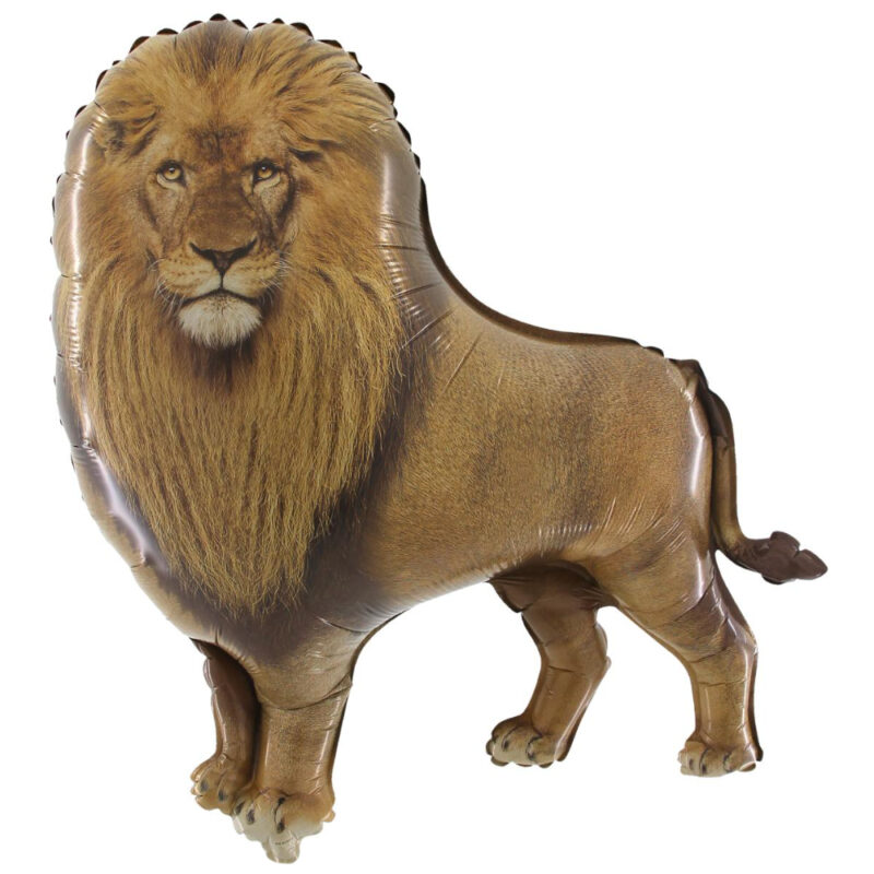 84cm (33") Inch Wild Lion Foil Balloon - Animal Jungle Party Decorations