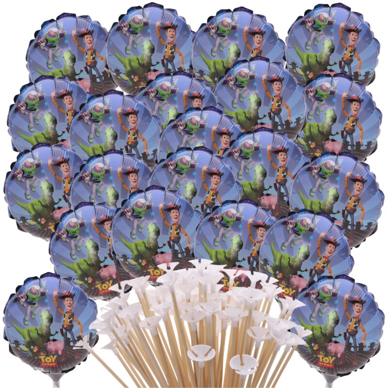 Pack Of 21 - Toy Story Mini Balloons - Sticks And Cups Included - Birthday Party Decorations
