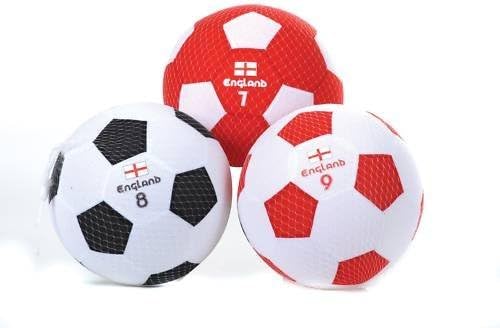 20cm (8") Red & White England Inflatable Football - Perfect for Celebrating Cricket/Football/Rugby - Euros, World Cup, St George's Day - English Party Decorations