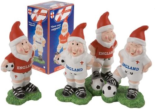 Pack Of 2-6" England Garden Gnomes - Euros & World Cup - Garden Accessories