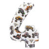 Toyland® 66cm (26”) Monster Jam™ Number 4 Foil Balloon - Large Monster Truck Birthday Balloon - Party Decoration, Air or Helium, Self Sealing