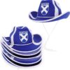 Toyland® Pack of 6-26cm (10”) Scotland Flag Cowboy Style Hats - Scottish Party Celebrations, Euros & World Cup, Highland Games, St Andrew's Day & Fancy Dress - One Size - Unisex Adults