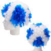 Toyland® Scotland Flag Blue & White Curly Wig - St Andrews Day Fancy Dress - Novelty Costume Headwear - Adults One Size - World Cup, Euros & Patriotic Scottish Celebration Party Accessory