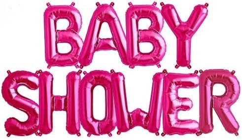 Toyland® Pink Baby Shower Foil Balloon Banner - 41cm (16") Letters - Air-Fill Message Decorations for Baby Showers & Celebrations - Party Supplies