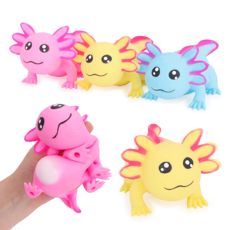 Toyland® 15cm (6“) Adorable Squishy Axolotl Fidget Toy - 3 Colours Available - 1 Chosen At Random - Sensory Squeeze Toys for Kids - Ages 3+